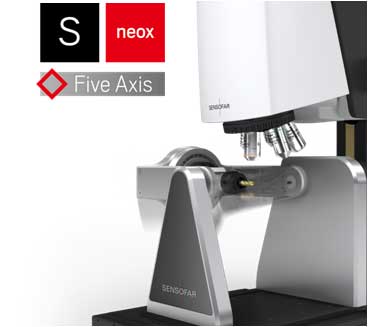 360° 全方位测量 3D 形状测量装置，带 5 轴平台 S neox 五轴